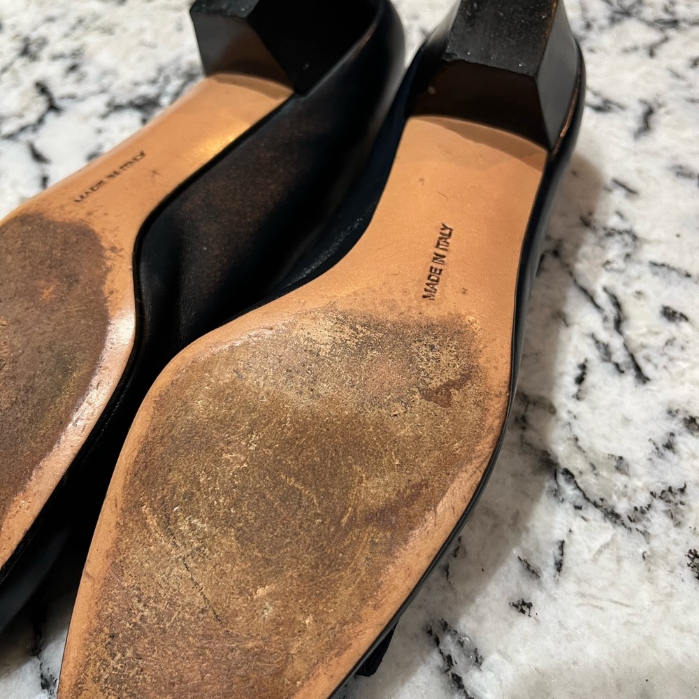 Navy Blue Salvatore Ferragamo Leather Pumps - Picture 11 of 11